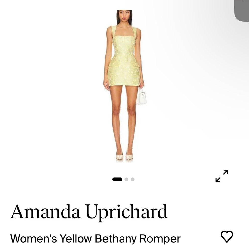 Amanda Uprichard Yellow Bethany Romper